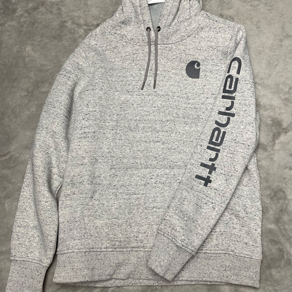 Medium grey Carhartt sweatshirt. One small stain. Otherwise great condition.